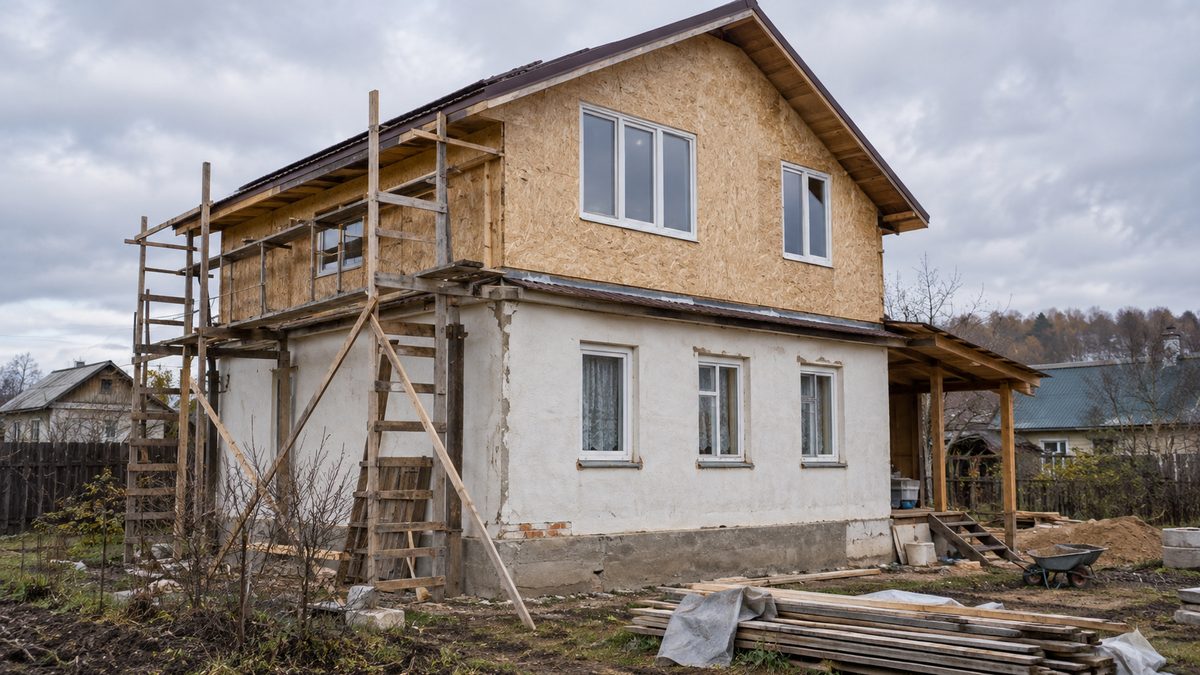 Технический план после реконструкции дома: пристройка второго этажа