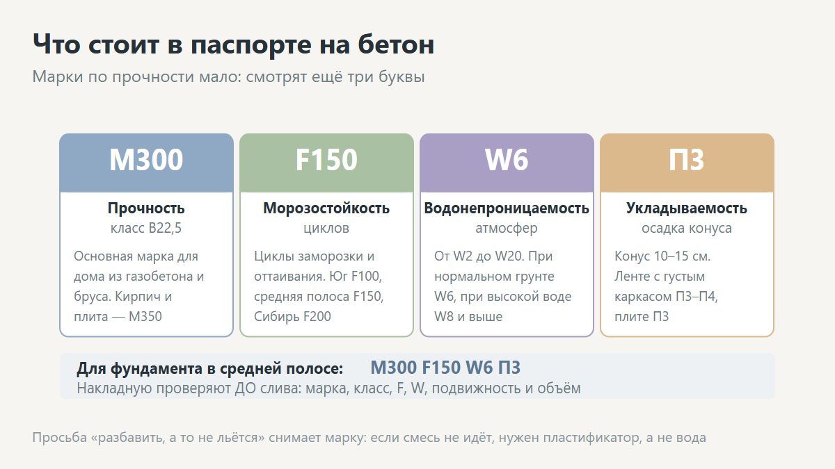 Характеристики бетона для фундамента: морозостойкость и водонепроницаемость