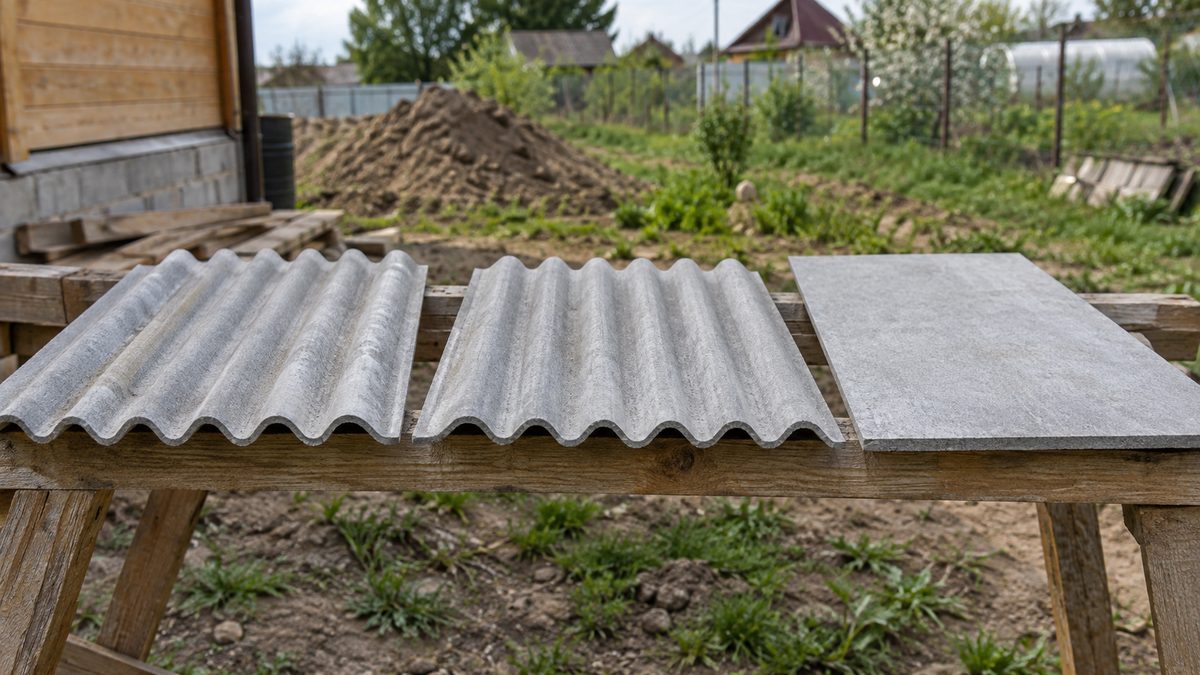 Виды шифера: волнистые листы на семь и восемь волн и плоский лист