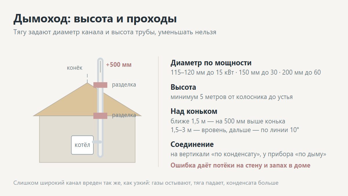 Дымоход в частном доме: сэндвич-труба от котла через перекрытия и кровлю