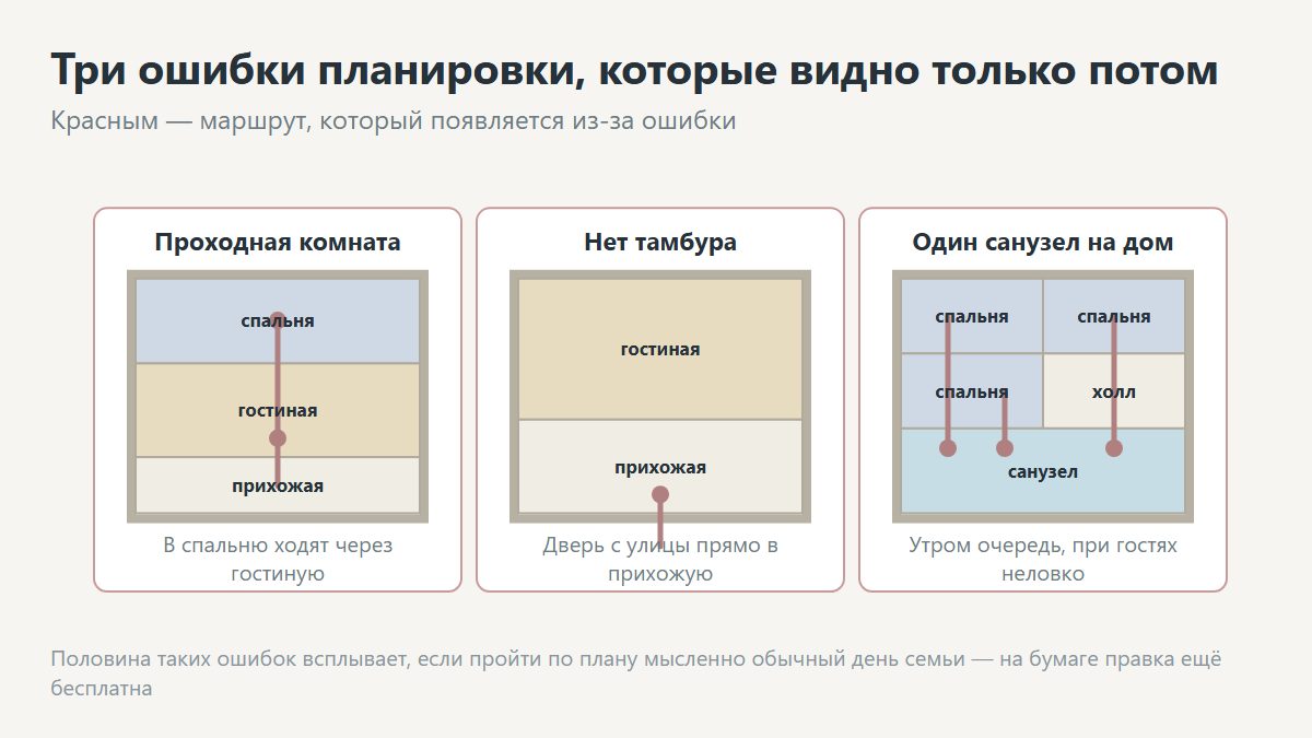 Типичные ошибки планировки дома