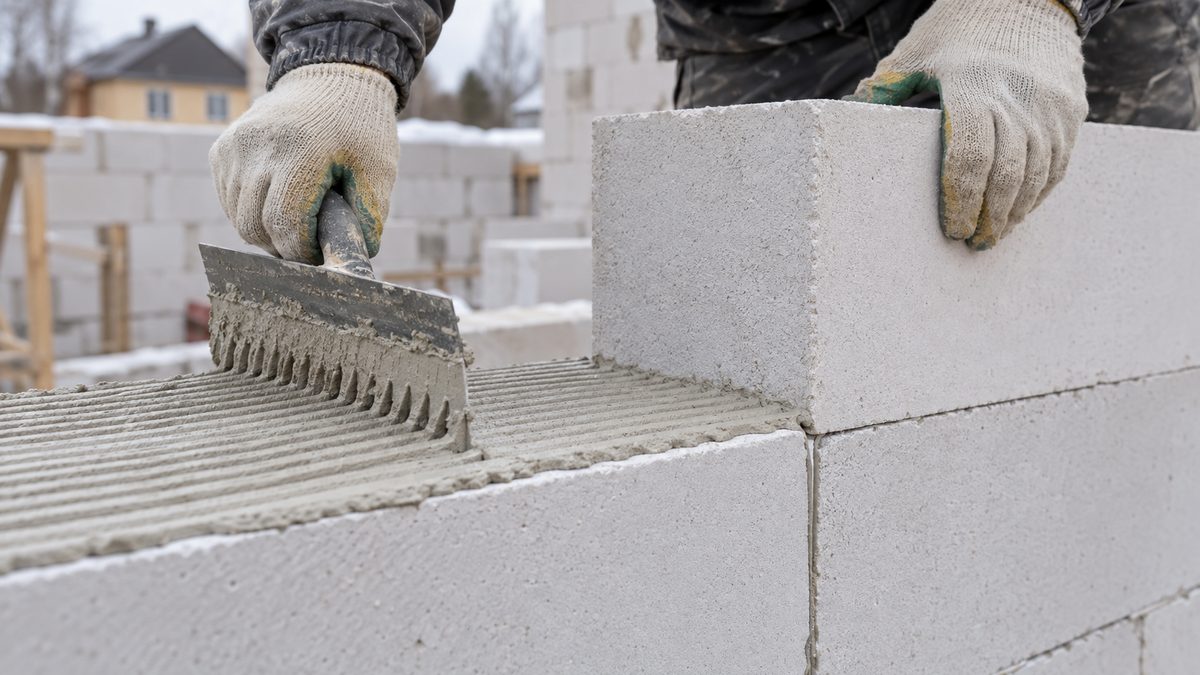 Кладка газобетонных блоков на клей