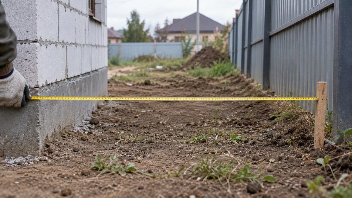 Расстояние от дома до забора соседей